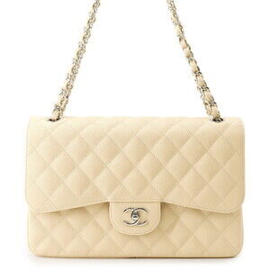 Chanel Chain Shoulder Bag Matelassé 30 Coco Mark Caviar Skin A58600 CHANEL La...